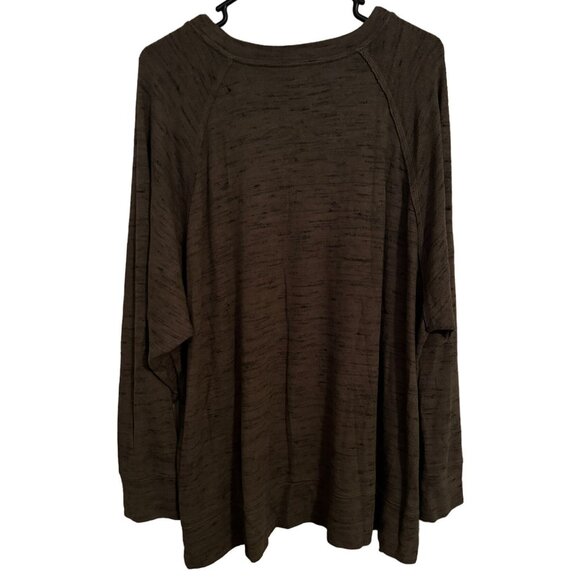 Aerie green and black heathered lounge crewneck sweater loose fit Woman's L | g2 - Picture 2 of 9